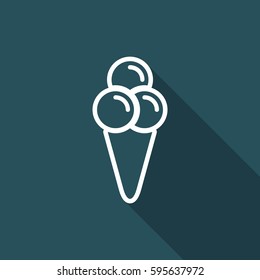 Vector illustration of single isolated icecream icon
