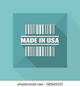 Vector illustration of single isolated made in USA icon