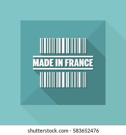 Vector illustration of single isolated made in france icon