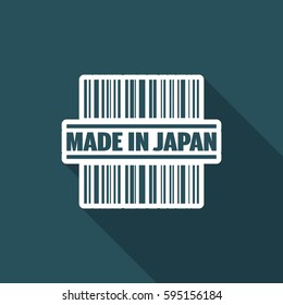 Vector illustration of single isolated made in Japan icon