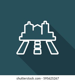 Vector illustration of single isolated navigate icon