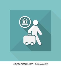 Vector illustration of single isolated navy icon