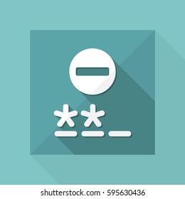 Vector illustration of single isolated password icon