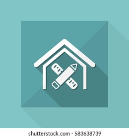 Vector illustration of single isolated pencil icon