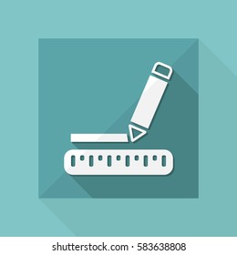 Vector illustration of single isolated pencil icon