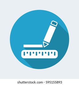Vector illustration of single isolated pencil icon