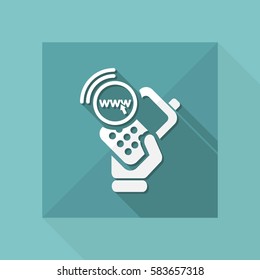 Vector illustration of single isolated phone connection icon