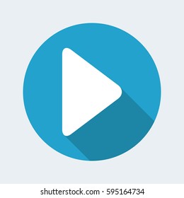 Vector illustration of single isolated play icon