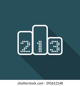 Vector illustration of single isolated podium icon
