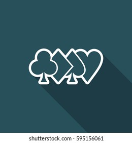 Vector illustration of single isolated poker icon