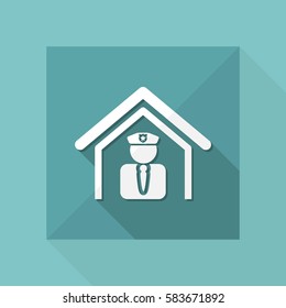 Vector illustration of single isolated police icon
