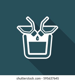 Vector illustration of single isolated pour liquid icon