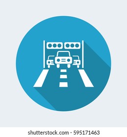 Vector illustration of single isolated race arrival icon