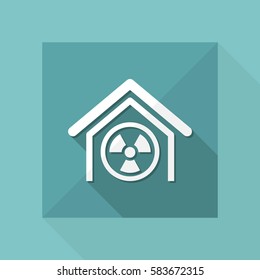Vector illustration of single isolated radioactive icon