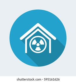 Vector illustration of single isolated radioactive icon