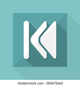 Vector illustration of single isolated rewind icon