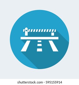 Vector illustration of single isolated road barrier icon