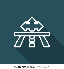 Vector illustration of single isolated road direction icon