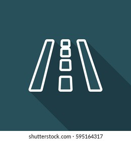 Vector illustration of single isolated road icon