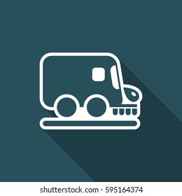 Vector illustration of single isolated road cleaner icon