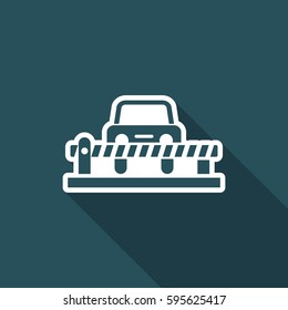 Vector illustration of single isolated road bar icon
