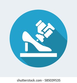 Vector illustration of single isolated shoe repair icon