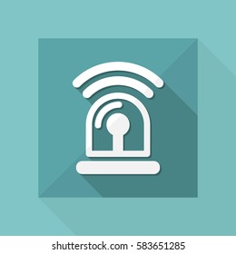 Vector illustration of single isolated siren icon