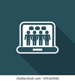 Vector illustration of single isolated social network icon