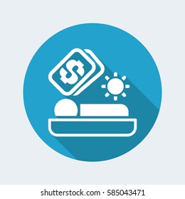 Vector illustration of single isolated summer holiday icon