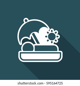 Vector illustration of single isolated summer holiday icon