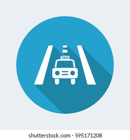 Vector illustration of single isolated taxi icon