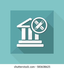 Vector illustration of single isolated temple icon