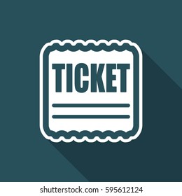 Vector illustration of single isolated tiket icon 