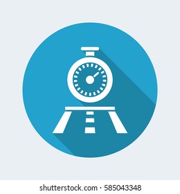 Vector illustration of single isolated timing race icon