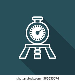 Vector illustration of single isolated timing race icon