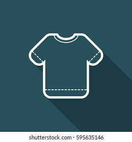 Vector illustration of single isolated t-shirt icon