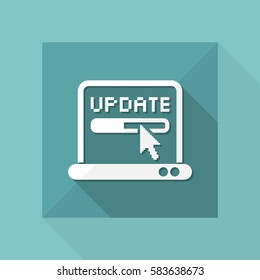 Vector illustration of single isolated update icon