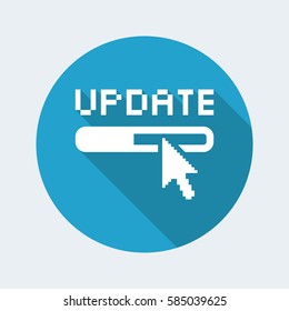 Vector illustration of single isolated update icon