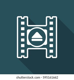Vector illustration of single isolated video eject icon