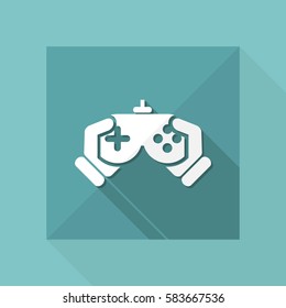 Vector illustration of single isolated videogame icon