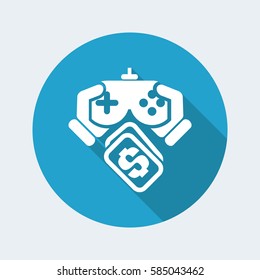 Vector illustration of single isolated videogame price icon