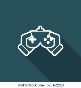 Vector illustration of single isolated videogame icon