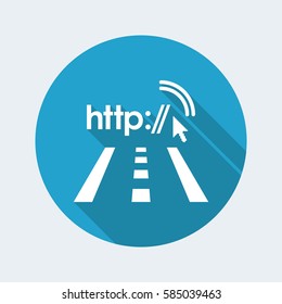 Vector illustration of single isolated web navigate icon