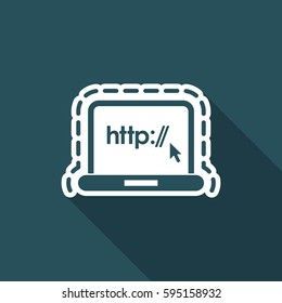 Vector illustration of single isolated web protection  icon