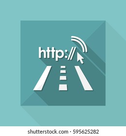 Vector illustration of single isolated web navigate icon