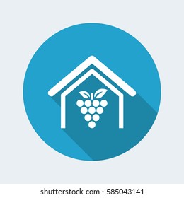 Vector Illustration Of Single Isolated Wine Farm Icon