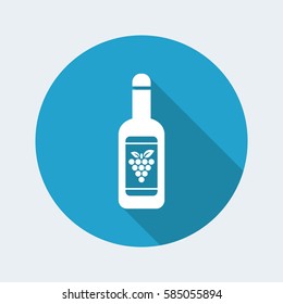 Vector illustration of single isolated wine icon