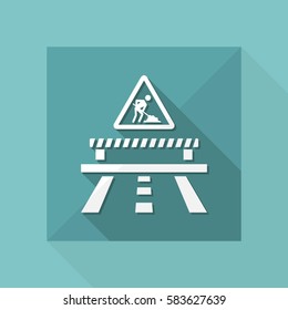 Vector illustration of single isolated work in progress icon