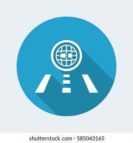 Vector illustration of single navigate icon