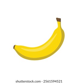 Vector Illustration of a Single Ripe Banana